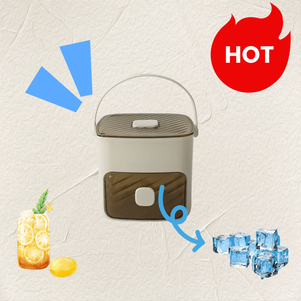 Ice Maker With Tray And Storage Box Colorful Ice Storage Suitable For Fruits, Cocktails And Juices Ideal For Home Kitchen Gadgets