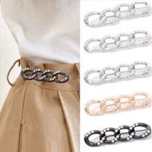 1 pièce/2 pièces/3 pièces/7 pièces 6 styles polyvalents boucle détachable de ceinture pour pantalons, jeans, boucle de réduction de taille métallique à la mode réglable, sans couture nécessaire, resserrage de taille, resserrage de manchette de chemise, broche décorative
