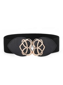 1pc/2pcs/3pcs/4pcs Elastic Waist Belt With Buckle Decor For Women Valentine's Day Valentines Summer, School Fall, Autumn, Halloween