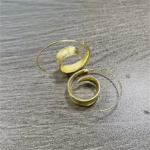 1 Par de Brincos Vintage Boêmios Geométricos em Espiral, Elegantes Joias Minimalistas de Moda Feminina Personalizadas para Presente de Festa