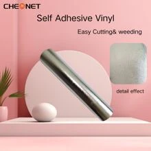 Permanente vinylrol - 30 cm x 102 cm, UV- en waterbestendig, perfect voor doe-het-zelfprojecten binnen en buiten, compatibel met alle machines