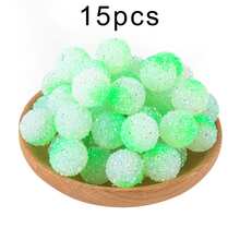 15pcs, 20mm Fashionable Sugar Sand Beads, Multiple Colors, Suitable For DIY Handmade Bead Pens, Keychains, Car Decorations, Etc - Multicolor - View 10