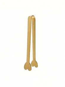 1/5/10pcs Stainless Steel Heart Shaped Sugar Tongs, Kitchen Cooking Clip, Candy Dessert Clip, Party Dinnerware, Wedding Tableware