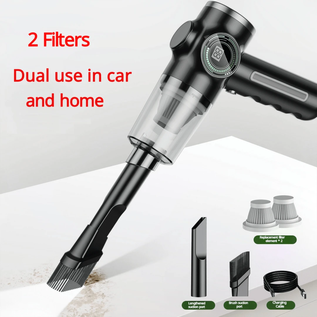 SOKANY Portable Cordless Vacuum Cleaner, Powerful Suction Handheld Vacuum Cleaner For Commercial Use, USB Rechargeable With Multiple Attachments, Suitable For Car, Home, Office And Crevice Tool