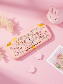 新鲜图案 Switch/Switch 2 控制台保护壳/透明闪光保护壳，兼容新 Switch 2(2025)/Switch NS/Switch OLED/Lite，兼容 Switch 游戏机配件，全套捆绑包括存储盒、卡槽底座、游戏卡夹、Switch 保护套，兼容 Switch 玩家的最佳礼物 - 多色 - 查看 12