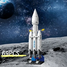 1 Set ABS Aerospace Shuttle Building Blocks Toy, Shuttle Building Blocks Toy Assembly Puzzle Blocks Spacecraft Rocket, Aerospace Rocket Launch Center Space Station Toy Creative Home Decor DIY Toy Creative Home Decor Ornament, Suitable For New Year, Back To School, Spring Festival, Birthday Gift, DIY Small Particle Plastic Building Blocks Assembly Military Science Popular Science Educational Model Miniature