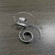 1 Par de Brincos Vintage Boêmios Geométricos em Espiral, Elegantes Joias Minimalistas de Moda Feminina Personalizadas para Presente de Festa