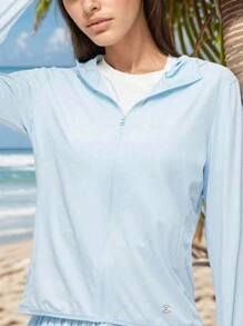 Abbigliamento protettivo solare da donna, indumenti protettivi dal sole primaverili ed estivi per le donne, giacca leggera a maniche lunghe, in tessuto di seta ai raggi UV resistente, versatile e traspirante