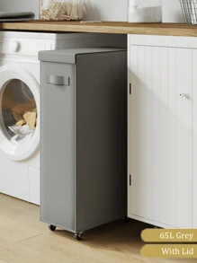 Foldable Laundry Basket With Lid, Dirty Clothes Hamper Set - 45L/60L/65L Capacity, Slim Design Collapsible Laundry Basket - Casual Style Polyester Fabric - Suitable For Various Room Types - 2 Sizes Available - Perfect Gift For Families, College Students And Apartment Residents