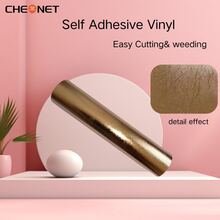 Cheonet 8PCS Bundles Metallic / 3D Pattern Vĩnh Viễn Tự Dính Vinyl DIY Sticker Film - Sự kết hợp giữa vàng, bạc và vàng hồng - Xem 10