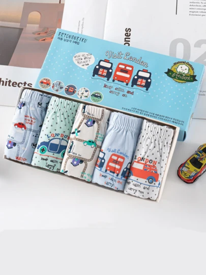 2025 New Gift Box! 5pcs Organic Cotton Boys Underwear - Seamless Briefs 5-12Y Brief Kids Boy Brief Kids Boy | Hypoallergenic & Tagless Design(Perfect For Birthdays & Back-To-School)