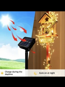 1pc 5/8/11/20M 100/200/300/600 LED String Lights, Solar Powered Outdoor Firecracker Lights, Waterproof Yard Garden Decoration Lights, Party Decor, Wedding, Graduation Ceremony Landscape Lighting - Warm Light - View 5