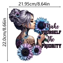 1/2/3 Stücke kreative Sonnenblumen Patch Aufkleber, unisex Bügel-Applikation für T-Shirt, Maske, Jeans, Rucksack