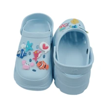 Sandalia Plataforma Chunky 6 cm Pines Intercambiables Dama Mujer Chancla Ligera - Blanco - Ver 5