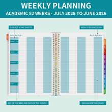 1pc Teacher Planner 2025-2026 A4 Lesson Plan Book With Colourful Tabs, Academic July 2025 To June 2026, Weekly And Monthly
