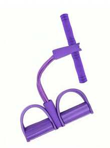 1pc EVA Resistance Bands Set - 4 Tubes Stackable Light Tension Exercise Loops For Full Body Workout, Abdominal Trainer, Rowing & Fitness Equipment - Available In Blue, Purple, Pink, Workout Accessories, Elastic Fitness Bands, Single Packaging Gym Accessories,Sport, Gym, Home Exercise, Strap Gym, Resistance Bands