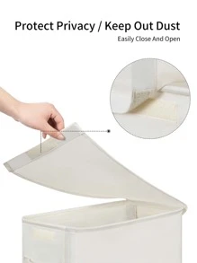 Foldable Laundry Basket With Lid, Dirty Clothes Hamper Set - 45L/60L/65L Capacity, Slim Design Collapsible Laundry Basket - Casual Style Polyester Fabric - Suitable For Various Room Types - 2 Sizes Available - Perfect Gift For Families, College Students And Apartment Residents