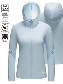 Abbigliamento protettivo solare da donna, indumenti protettivi dal sole primaverili ed estivi per le donne, giacca leggera a maniche lunghe, in tessuto di seta ai raggi UV resistente, versatile e traspirante