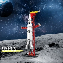 1 Set ABS Aerospace Shuttle Building Blocks Toy, Shuttle Building Blocks Toy Assembly Puzzle Blocks Spacecraft Rocket, Aerospace Rocket Launch Center Space Station Toy Creative Home Decor DIY Toy Creative Home Decor Ornament, Suitable For New Year, Back To School, Spring Festival, Birthday Gift, DIY Small Particle Plastic Building Blocks Assembly Military Science Popular Science Educational Model Miniature