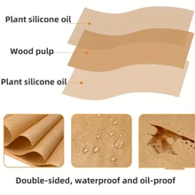 SOKANY 50/100 sztuk papieru pergaminowego do pieczenia, jednorazowa wyściółka frytkownicy powietrznej. Materiał. Wodoodporna, odporna na olej, nieprzywierająca patelnia, łatwa do czyszczenia. Nadaje się do pieczenia, grillowania, smażenia i gotowania na parze - niebielona. Jest bardzo odpowiednia do użytku w domowej kuchni, jest niezbędnym przedmiotem do pieczenia w kuchni i akcesoriów do frytkownicy powietrznej.