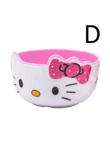 Sanrio 1PC/4PCS Mother's Day Pink Tableware Cute Kitty Soup Bowl Tableware Melamine Anti Drop Cartoon Shaped Rice Bowl,School Supplies