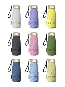 1pc Mini Pocket Umbrella For Sun Protection And Rain Blocking, Uv Resistant, Foldable And Portable For School,Office,Household,Travel, Back To School Supplies Summer Cooling,Beach,Travel