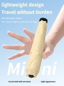 1pc Mini Pocket Umbrella For Sun Protection And Rain Blocking, Uv Resistant, Foldable And Portable For School,Office,Household,Travel, Back To School Supplies Summer Cooling,Beach,Travel