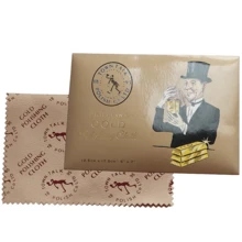 1块优质便携式珠宝清洁布，抛光布，适用于纯银、黄金、铂金首饰、手表、硬币，去除氧化层，保持珠宝清洁闪亮（搭配珠宝清洁液使用效果更佳！！！）