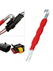 1pc Universal Metal Automotive Electrical Terminal Connector Separator Removal Tool, Car Repair And Maintenance Puller - Multicolor - View 4