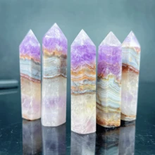 1pc Unique Bohemian Style Amethyst Quartz Crystal Tower - Natural Rock Structure With Intricate Patterns, Suitable For Home Decor, Desktop Display, Great Gift For Friends And Family - Purple - View 7