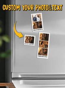 1pc Custom Photo Fridge Magnet, Personalized Custom Fridge Magnets With Names, Anniversary Gifts, Gift For Mom, Mother's Day, Father's Day
