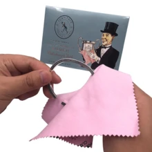 1块优质便携式珠宝清洁布，抛光布，适用于纯银、黄金、铂金首饰、手表、硬币，去除氧化层，保持珠宝清洁闪亮（搭配珠宝清洁液使用效果更佳！！！）