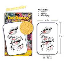 1 Set "Four Eyes" Temporary Tattoo Stickers, Waterproof, Realistic Tattoo Effect, Vibrant Colors, Durable, Easy To Apply And Remove, Japanese Anime, CSD026 - Multicolor - View 3