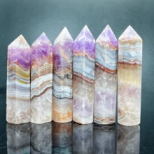 1pc Unique Bohemian Style Amethyst Quartz Crystal Tower - Natural Rock Structure With Intricate Patterns, Suitable For Home Decor, Desktop Display, Great Gift For Friends And Family - Purple - View 8