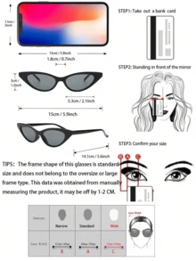 5 Pieces Of Fashionable And Personalized Cat-Eye Versatile Combination Set Glasses - Multicolor - View 6