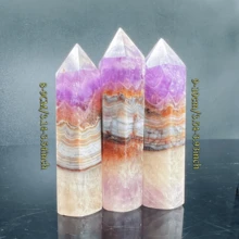 1pc Unique Bohemian Style Amethyst Quartz Crystal Tower - Natural Rock Structure With Intricate Patterns, Suitable For Home Decor, Desktop Display, Great Gift For Friends And Family - Purple - View 3