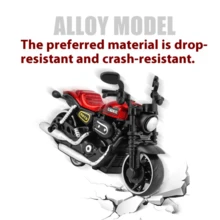 1pc Zinc Alloy Interactive Pull Back Motorcycle Toy - Extreme Detail Imitation, Exquisite Holiday Gift. It Can Also Be Collected And Displayed, As A Christmas Gift, For Collection,Back To School - Multicolor - View 11