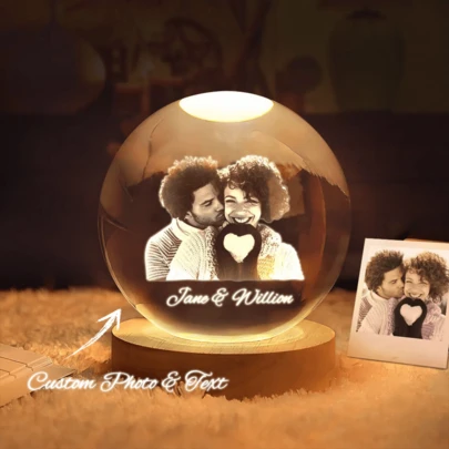 Đèn ngủ LED hình quả cầu pha lê tùy chỉnh 1 chiếc - Đồ trang trí ảnh cá nhân cho phòng ngủ và văn phòng, Quà tặng lý tưởng cho đám cưới, cha mẹ, thú cưng | Đồ trang trí nhà bằng kính hiện đại, Nguồn điện USB, Hoàn hảo cho Giáng sinh, Halloween, Lễ tạ ơn, Ngày lễ tình nhân và các ngày lễ khác, Nhiều màu sắc, Dễ thương, Tối giản sang trọng, Dễ thương, Tùy chỉnh, Cá nhân hóa, Độc đáo, Quà tặng lý tưởng cho anh ấy, Quà tặng lý tưởng cho cô ấy, Bạn trai, Bạn gái, Gia đình, Bạn bè, Đèn ngủ, Đèn neon, Đồ gia dụng, Trang trí phòng, Trang trí ngày lễ, Kỷ niệm, Sinh nhật, Đám cưới