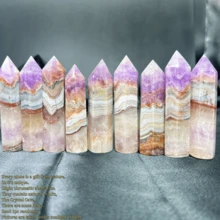 1pc Unique Bohemian Style Amethyst Quartz Crystal Tower - Natural Rock Structure With Intricate Patterns, Suitable For Home Decor, Desktop Display, Great Gift For Friends And Family - Purple - View 5