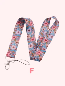 1条春季花卉印花长挂绳，配有樱桃图案证件挂绳，适用于手机挂绳、游戏机挂绳、相机挂绳、文件挂绳、门禁卡、交通卡、工作许可证、场地证明、音乐会、鸡尾酒会等场合。是送给男朋友、女朋友、家人、医生、护士、派对礼物、手机装饰、圣诞礼物等的理想之选。汽车配件、包包挂饰、校园风可爱哥特风Y2K包包挂饰、汽车配件、教师、姐妹礼物创意 - 彩色 - 查看 7