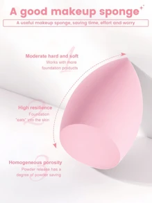 16 Pieces Mini Pink Brown Makeup Sponge, Mini Multi-Functional Makeup Sponge, Suitable For Liquid, Cream And Powder Cake, No Latex Makeup Sponge, Suitable For All Skin Types, Christmas Gift, Simple And Beautiful, Easy To Carry