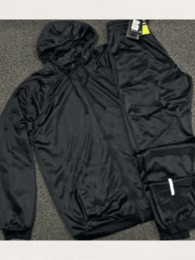 Dry Fit Set: Cold Weather Top + Jogger Pants With Reflective Detail - màu đen - Xem 2