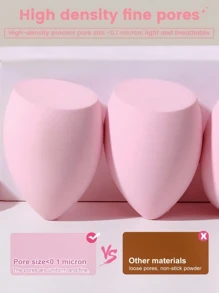 16 Pieces Mini Pink Brown Makeup Sponge, Mini Multi-Functional Makeup Sponge, Suitable For Liquid, Cream And Powder Cake, No Latex Makeup Sponge, Suitable For All Skin Types, Christmas Gift, Simple And Beautiful, Easy To Carry