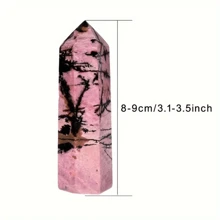 1 varinha de cristal de quartzo rosa, obelisco facetado natural estilo boêmio, adequada para meditação e cura energética