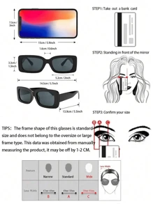 Conjunto de 3 piezas de nuevas gafas de declaración de moda de fotografía callejera en combinación de color azul
