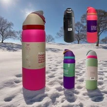 40oz New Style Water Cup, Ice Master Cup With Straw, Large Capacity, High Appearance, 304 Stainless Steel Car Water Cup, Suitable For Family, Office And Sports Use. - Olive Green - View 4