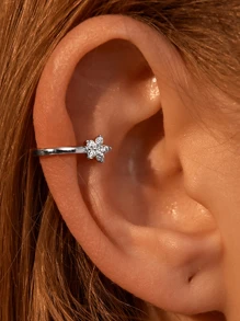 1pc Minimalist Fresh Five-Pointed Star Ear Clip, Earring For Non-Pierced Ears