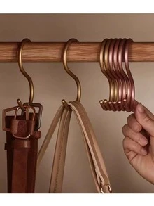 铝金属衣架，多用途节省空间的横杆挂钩，适用于帽子、鸭舌帽、毛巾、围巾 - 多功能衣柜整理器，春季、极简主义、夏季上衣 - 彩色 - 查看 3