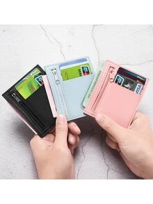 Ultra Thin Multi Card Holder Wallet For Women ID Card Organizer Compact RFID Protected License Cash Storage Slim Credit Card Slot Case Wallet Mini Wallet Purse Wallet Card Wallet - Multicolor - View 4