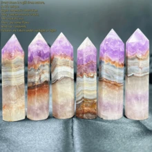 1pc Unique Bohemian Style Amethyst Quartz Crystal Tower - Natural Rock Structure With Intricate Patterns, Suitable For Home Decor, Desktop Display, Great Gift For Friends And Family - Purple - View 4